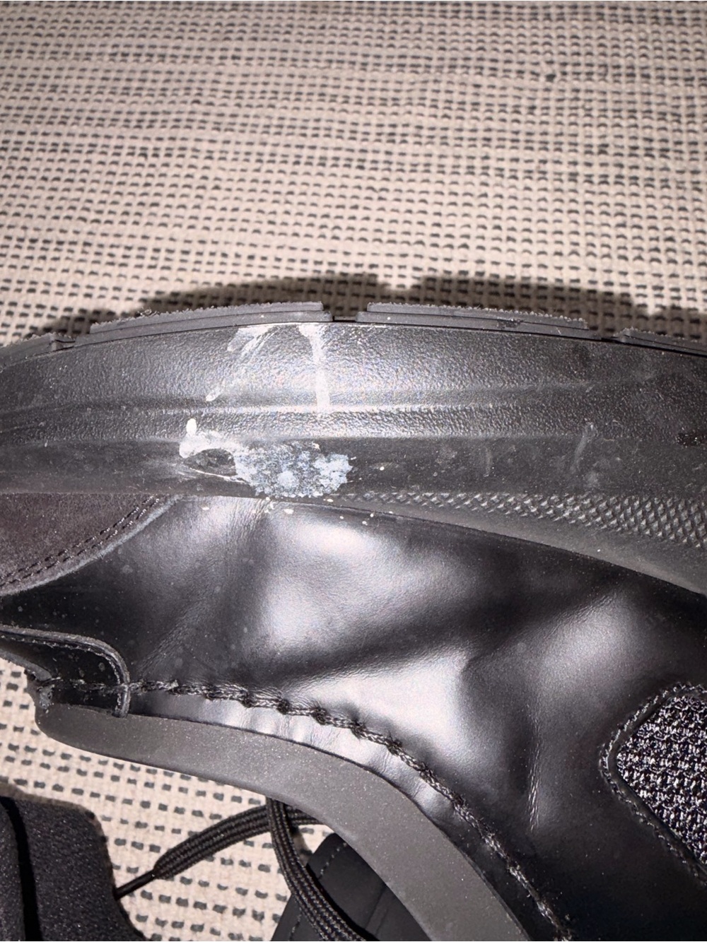 PRADA Men's Systeme Brushed Leather Sneaker Size 9 In Black - Picture 5 of 10